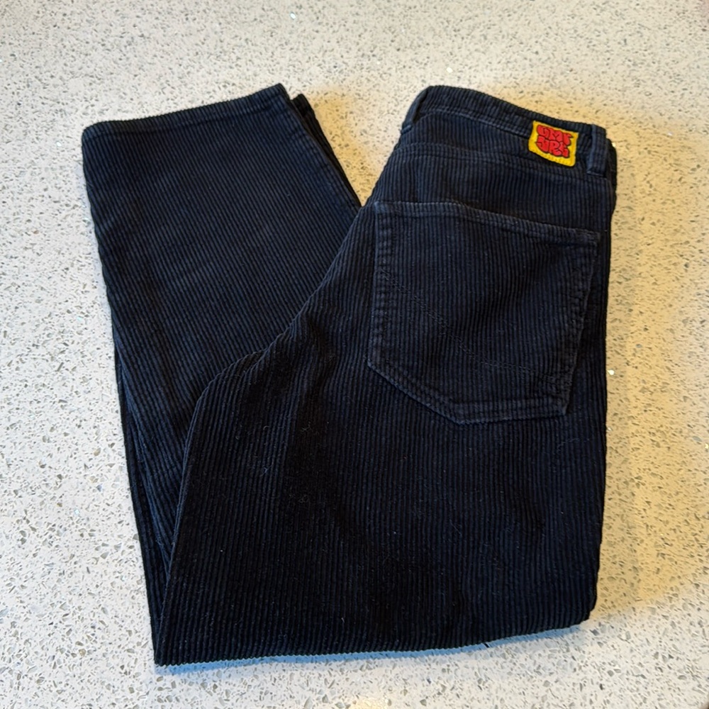 Empyre-28 Loose Fit Black Corduroy Skate Pants